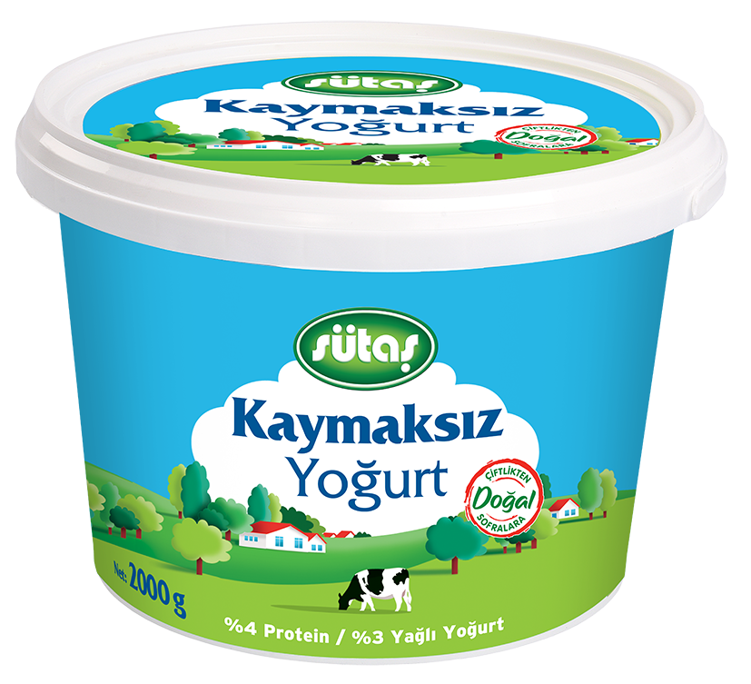 Sütaş Kaymaksız Yoğurt 2000 Gr