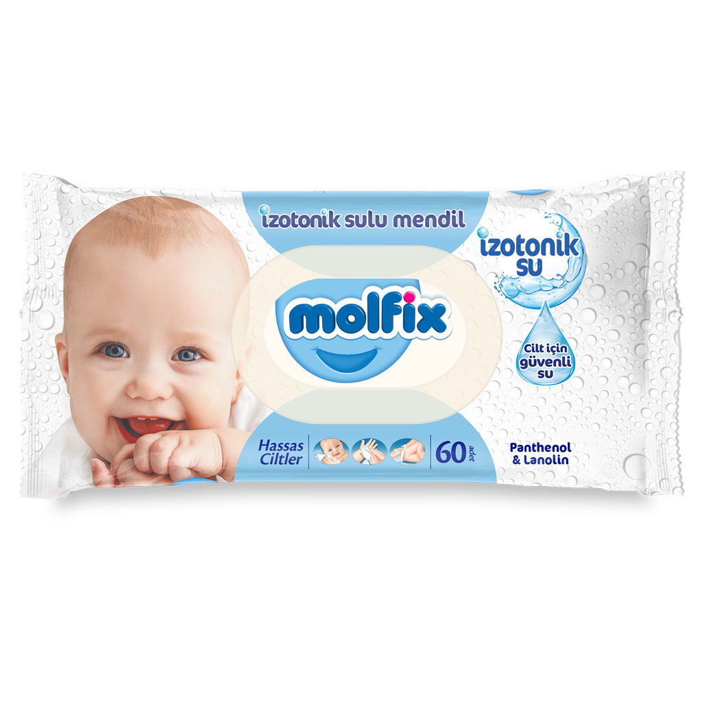 Molfıx Izotonik Sulu Hassas Ciltler Islak Havlu 60'lı