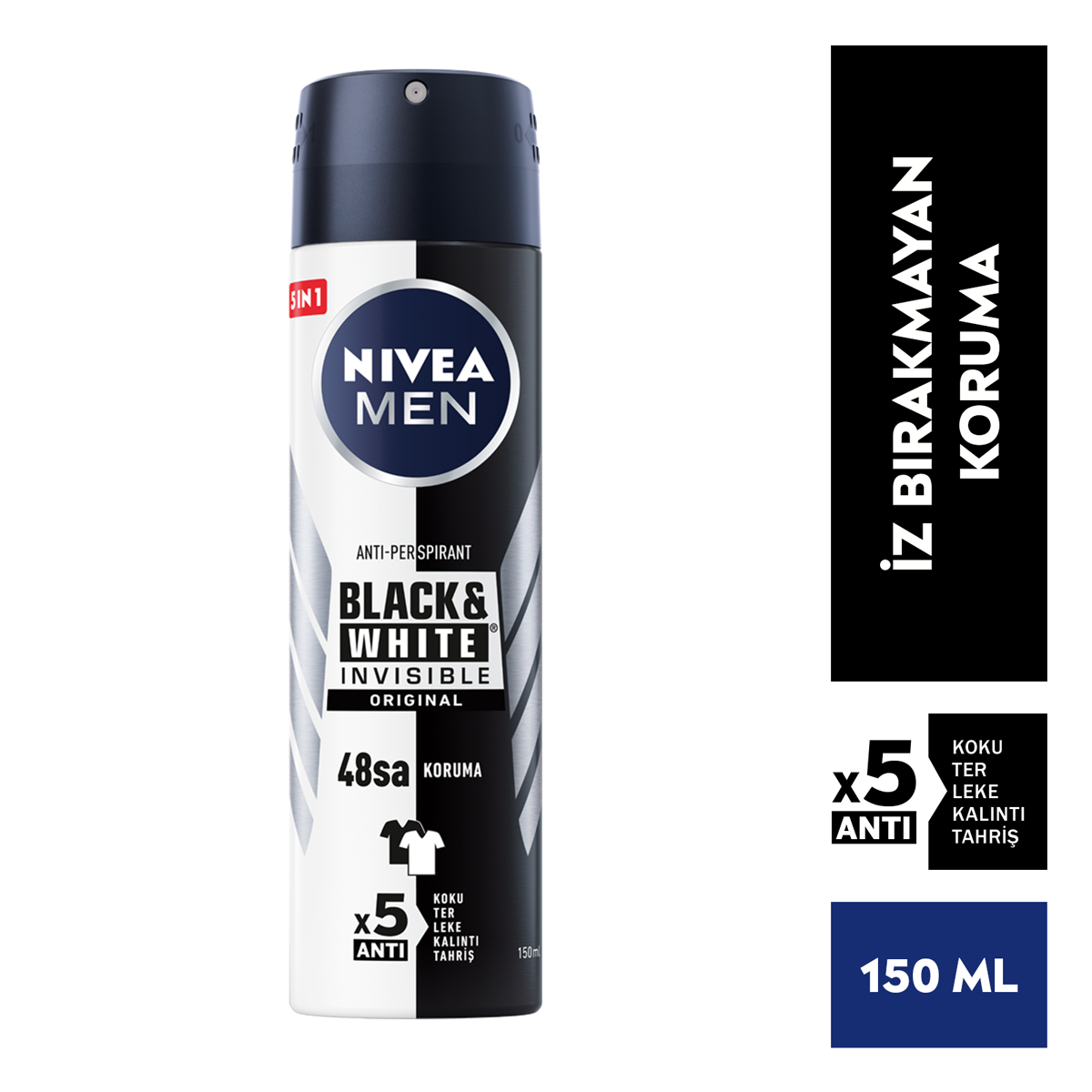 Nivea Men Invisible Black&White Sprey Deodorant 150 Ml