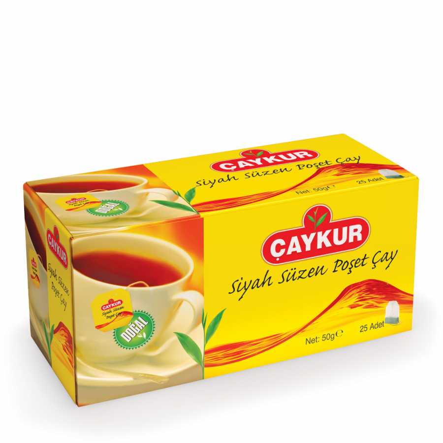 Çaykur Siyah Süzen Bardak Poşet Çay 25'li 50 Gr
