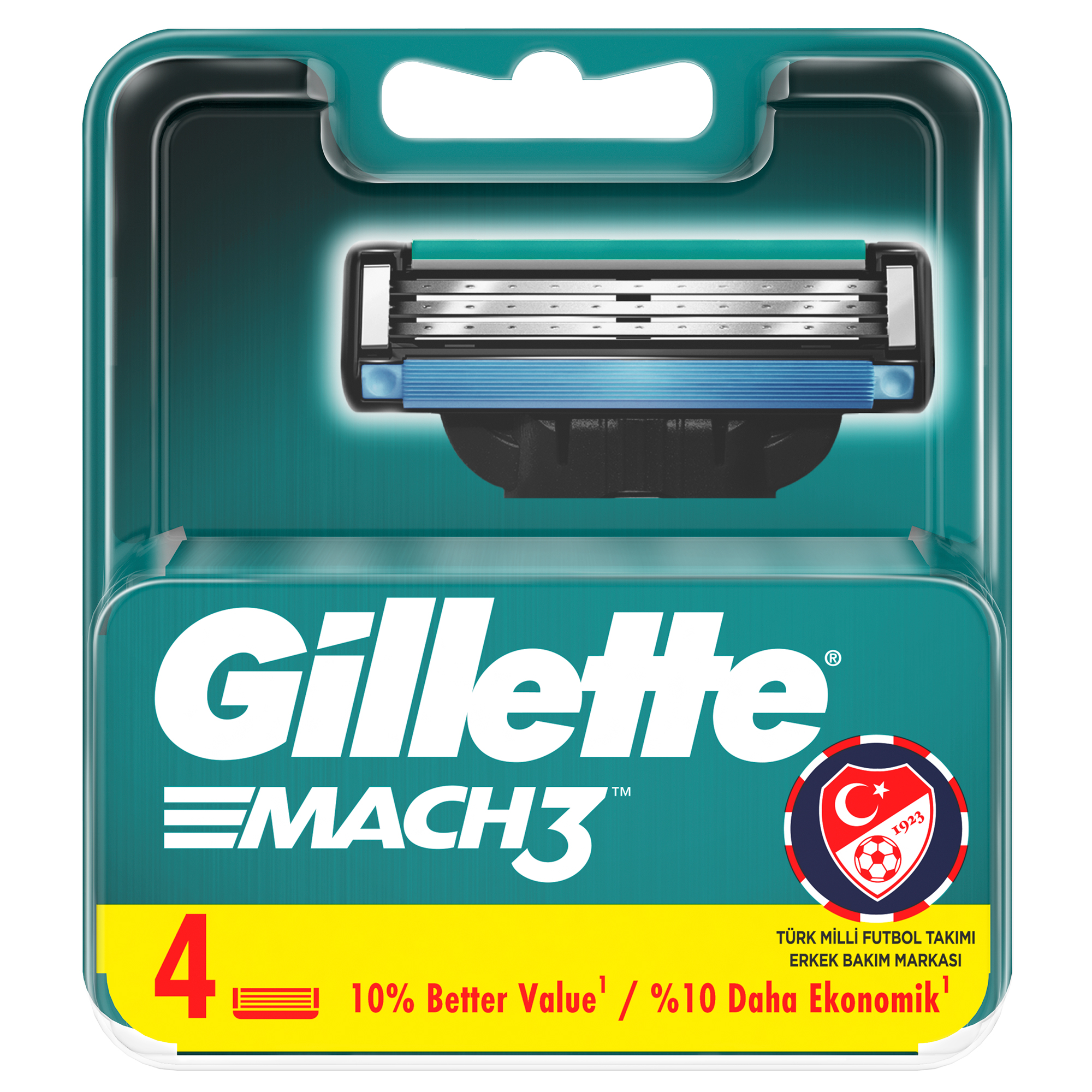 Gillette Mach3 Yedek Tıraş Bıçağı 4'lü