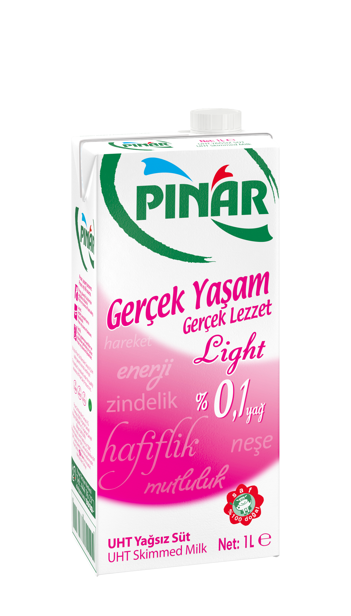 Pınar Ekstra Light Uht Süt 1 Lt
