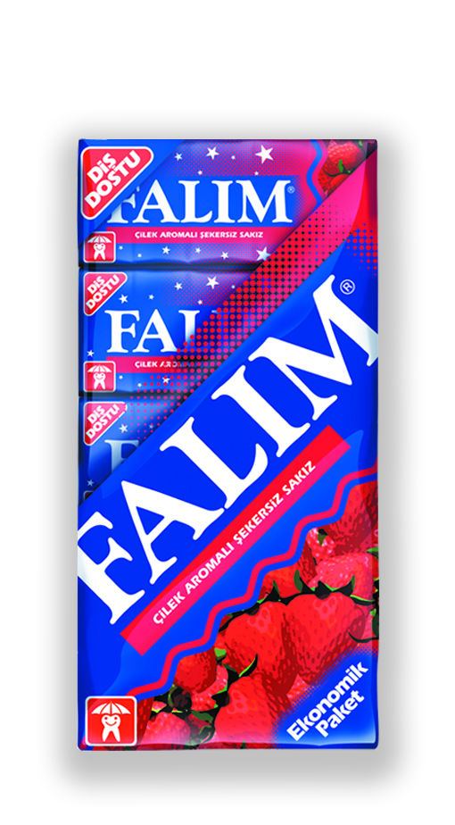 Falım Çilek Aromalı Şekersiz Sakız 5*5