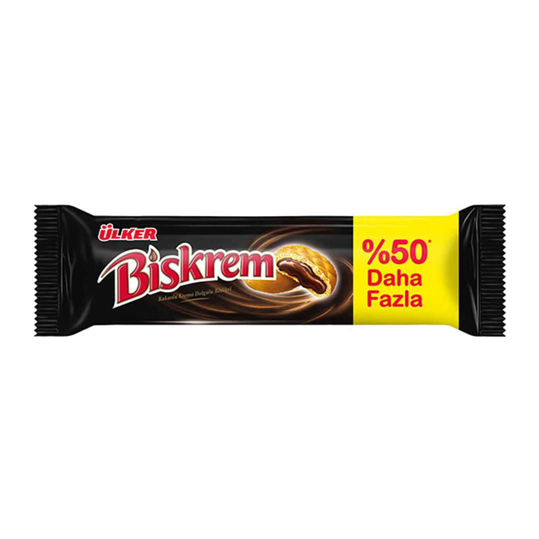 Biskrem Kakaolu Krema Dolgulu Büyük Boy Rulo Bisküvi 150 Gr