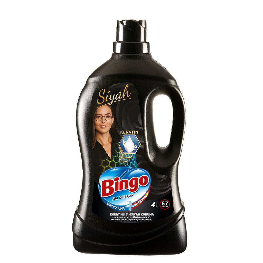 Bingo Siyahlar İçin Sıvı Çamaşır Deterjanı 67 Yıkama 4 Lt
