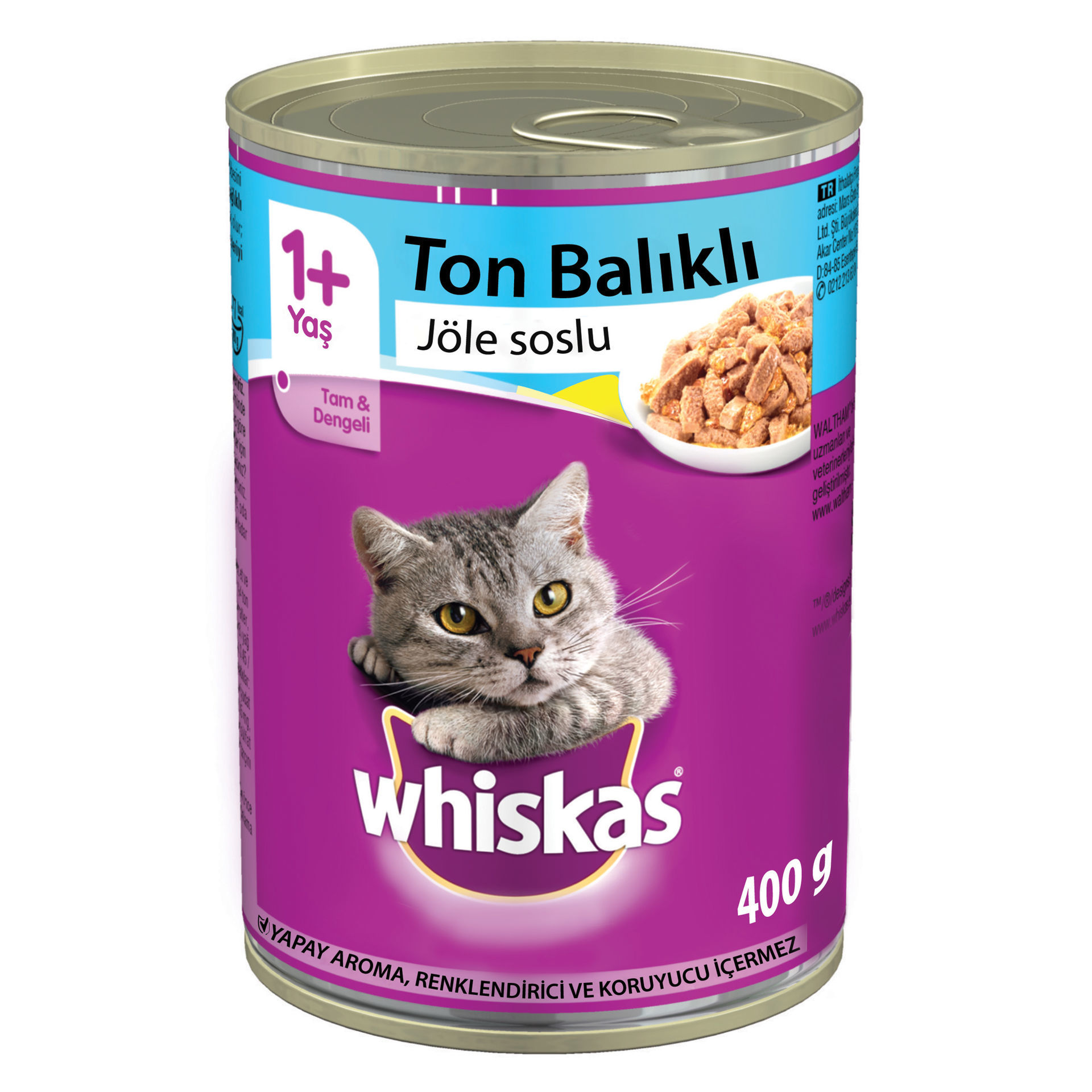 Whiskas Ton Balıklı Konserve Kedi Maması 400 Gr