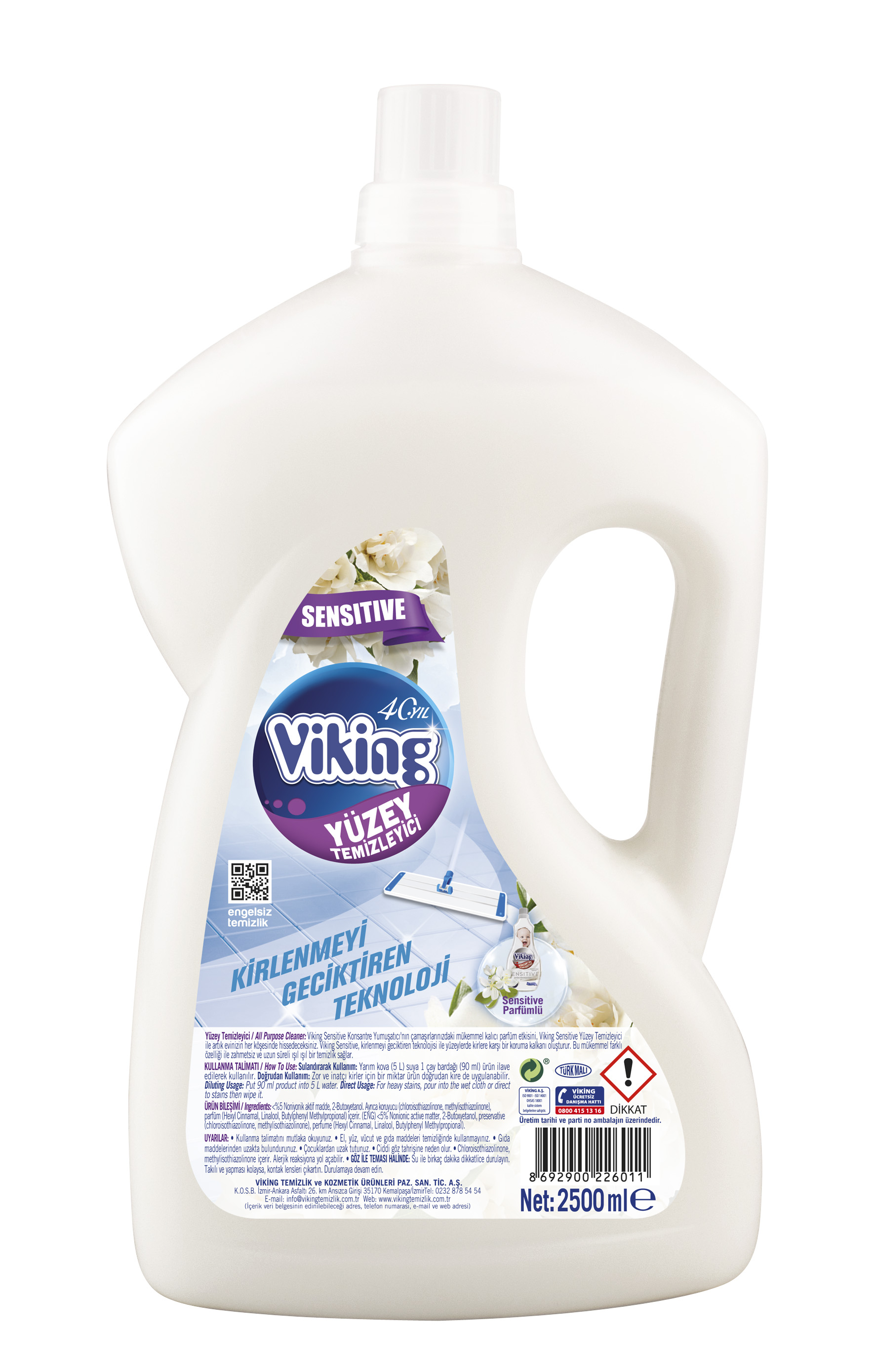 Viking Sensitive Yüzey Temzileyicisi 2,5 Lt