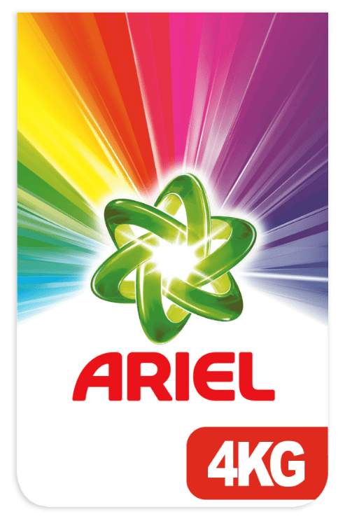 Ariel Parlak Renkler Renkliler için Toz Deterjan 26 Yıkama 4 Kg