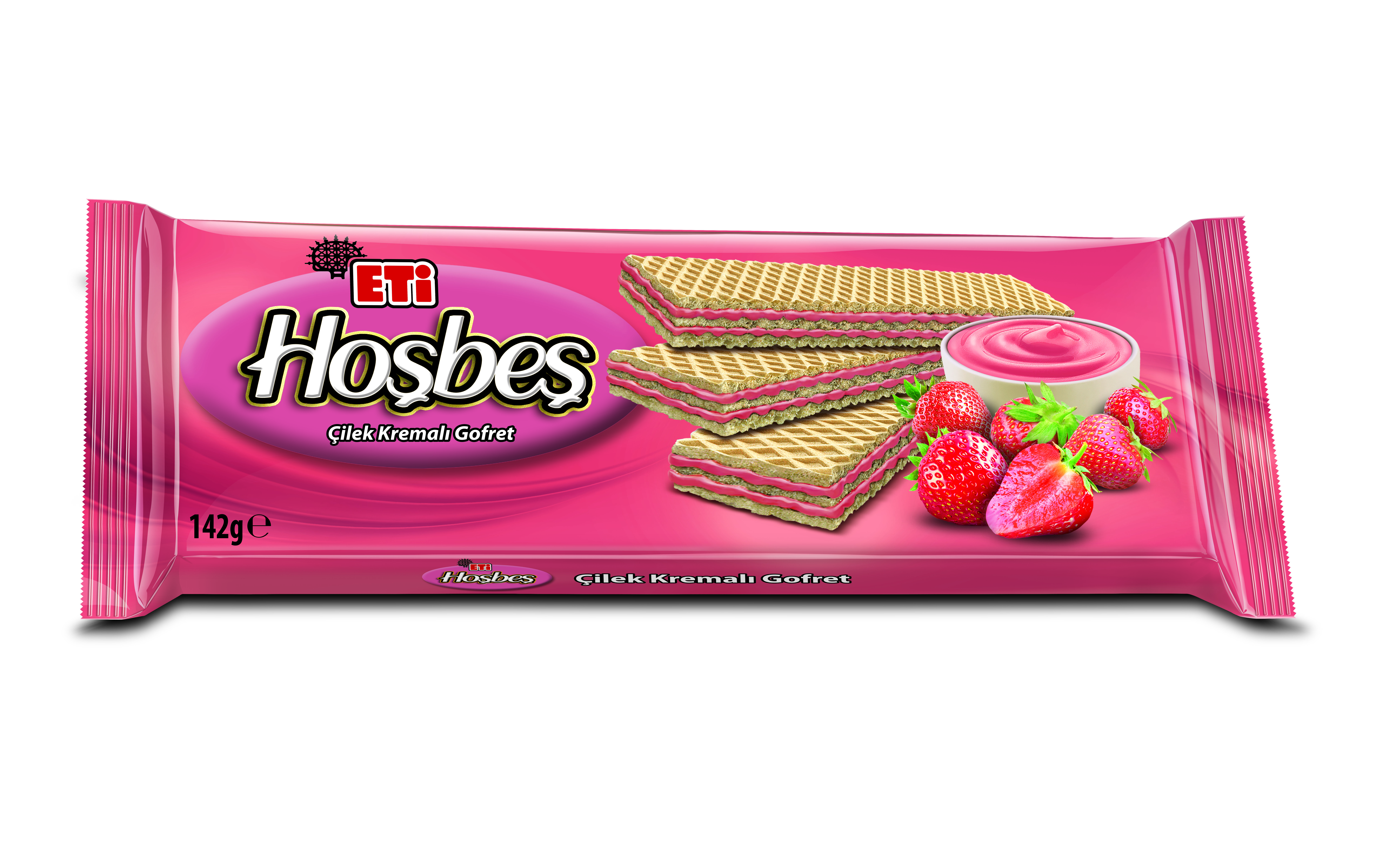 Eti Hoşbeş Çilek Kremalı Gofret 142 Gr