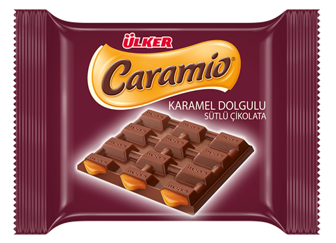 Caramio Karemel Dolgulu Sütlü Kare Çikolata 55 Gr