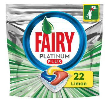 Fairy Platinum Plus Limon Kokulu Bulaşık Makinesi Tableti 22'li