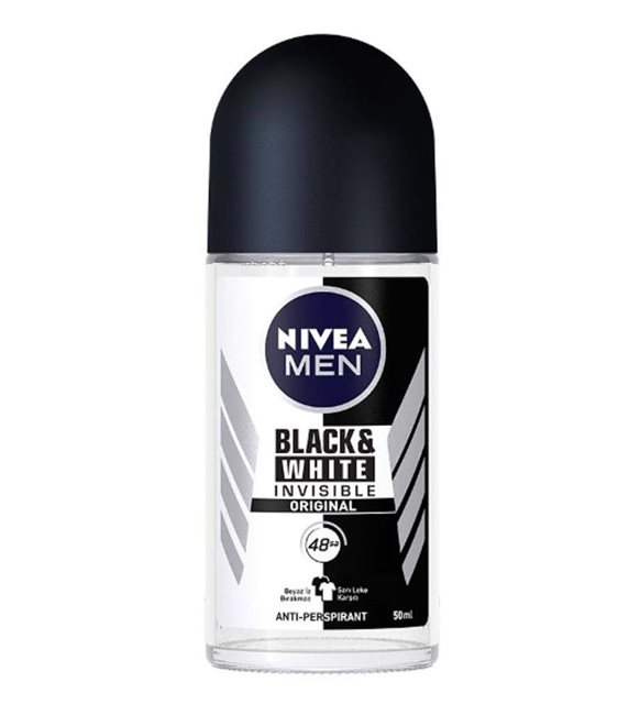 Nivea Men Invisible For Black&White Roll-On Deodorant 50 Ml