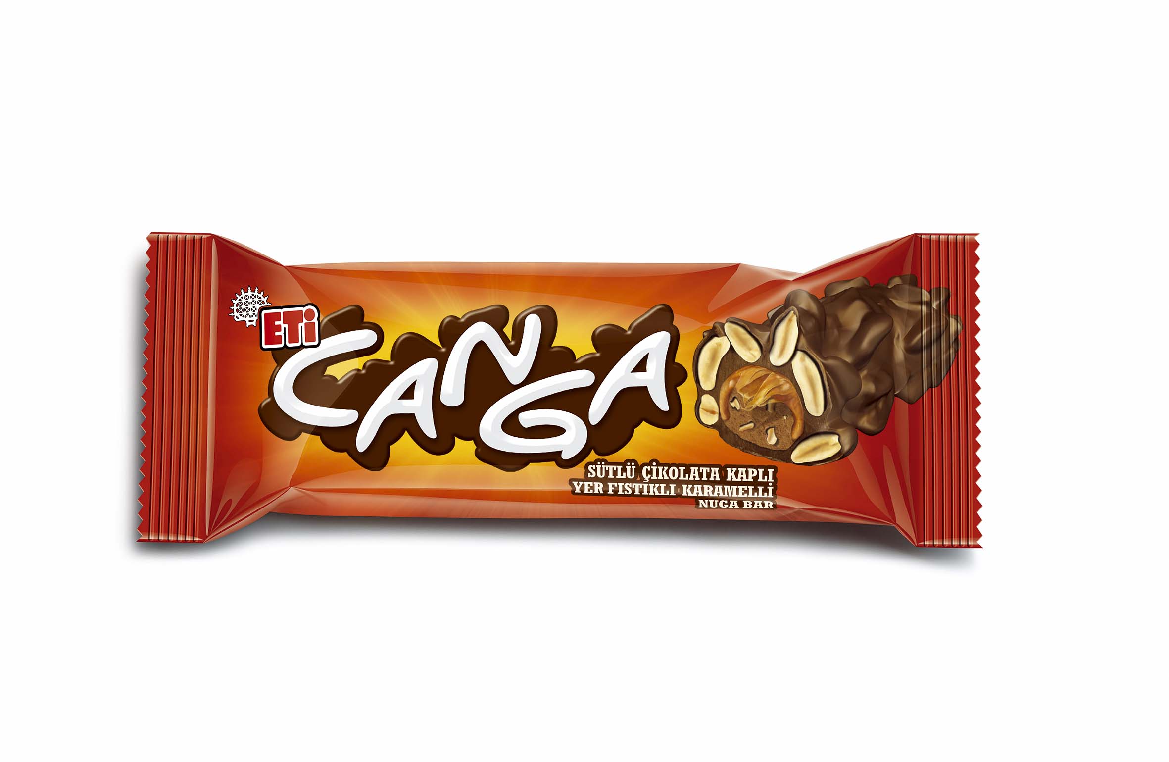Eti Canga Çikolata Kaplamalı Yer Fıstıklı&Karamelli Bar 45 Gr