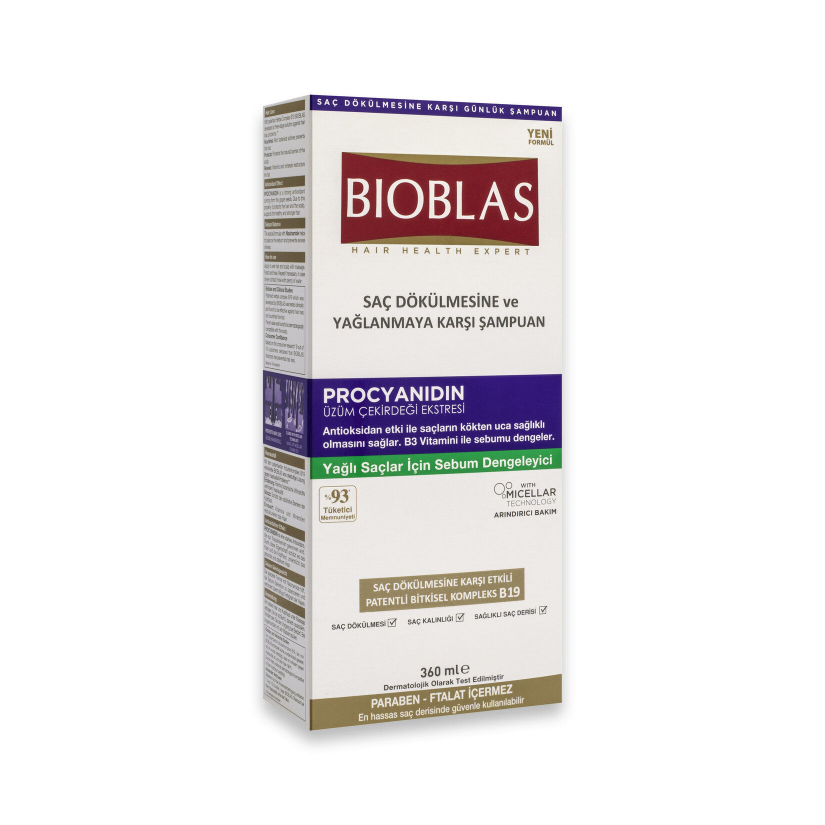 Bioblas Saç Dökülmesine ve Yağlanmaya Karşı Şampuan 360 Ml