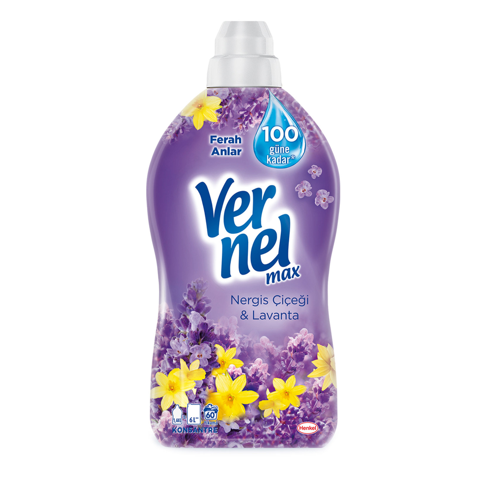 Vernel Max Nergiz Çiçeği&Lavanta Konsantre Yumuşatıcı 1440 Ml