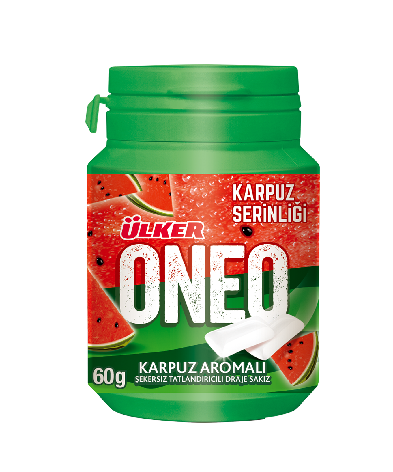 Oneo Karpuz Aromalı Draje Sakız Şişe 60 Gr