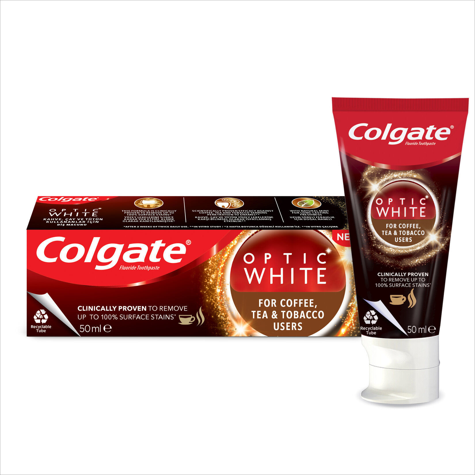 Colgate Optik White Kahve, Çay, Tütün Tüketime Özel Diş Macunu 50 Ml