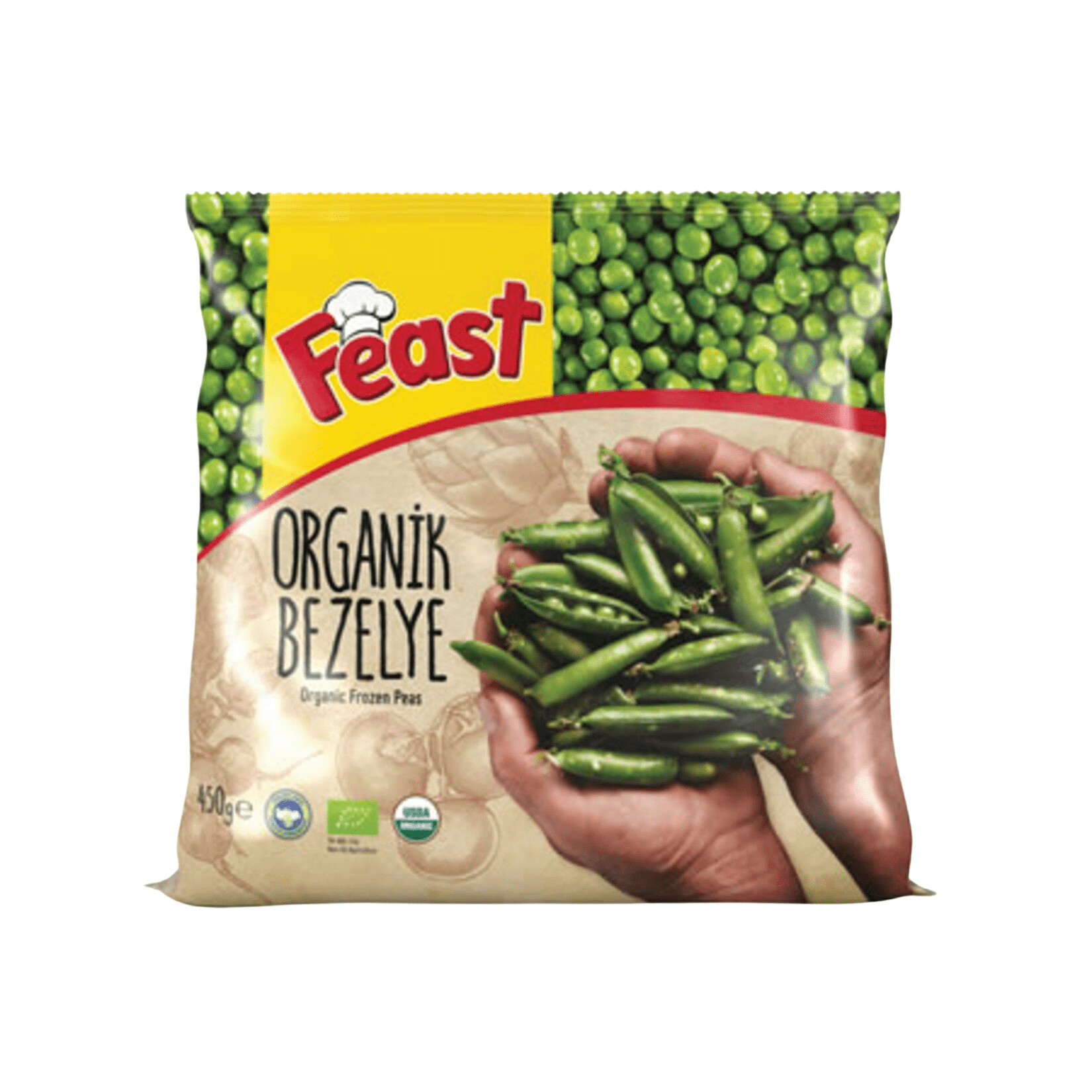 Feast Dondurulmuş Organik Bezelye 12x450 Gr