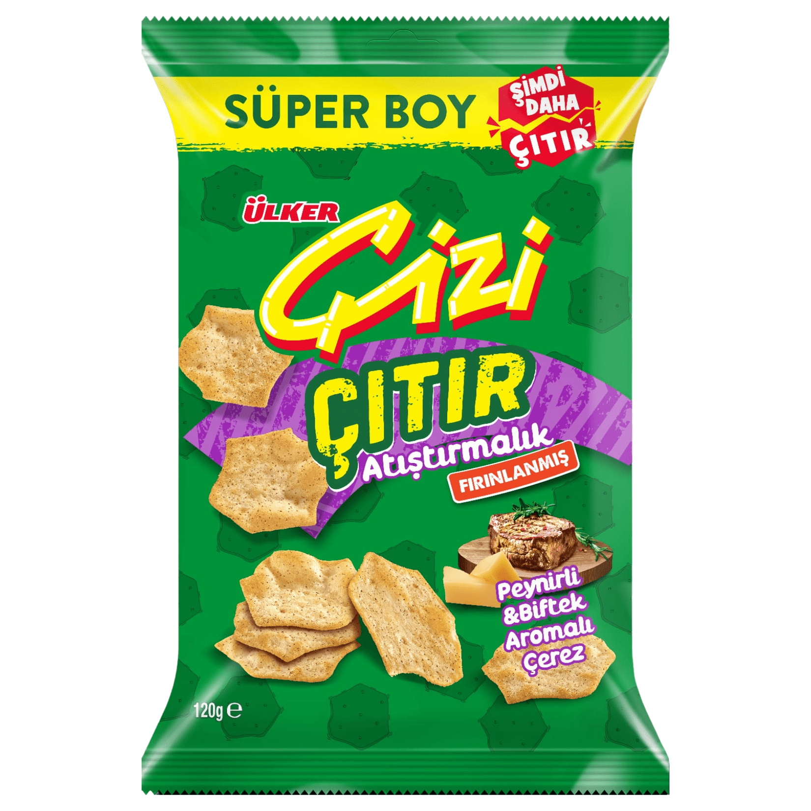 Çizi Çıtır Peynir&Biftek Süper Boy Kraker 120 Gr