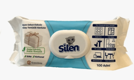 Silen Beyaz Sabun Kokulu Yüzey Temizlik Havlusu 100'lü