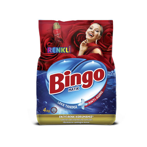 Bingo Lovely Renkliler İçin Parfümlü Toz Deterjan 26 Yıkama 4 Kg