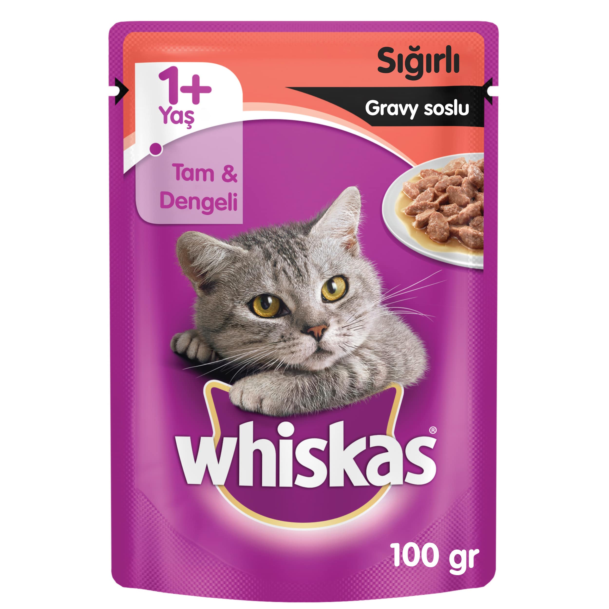 Whiskas Pouch Etli Kedi Maması 85 Gr