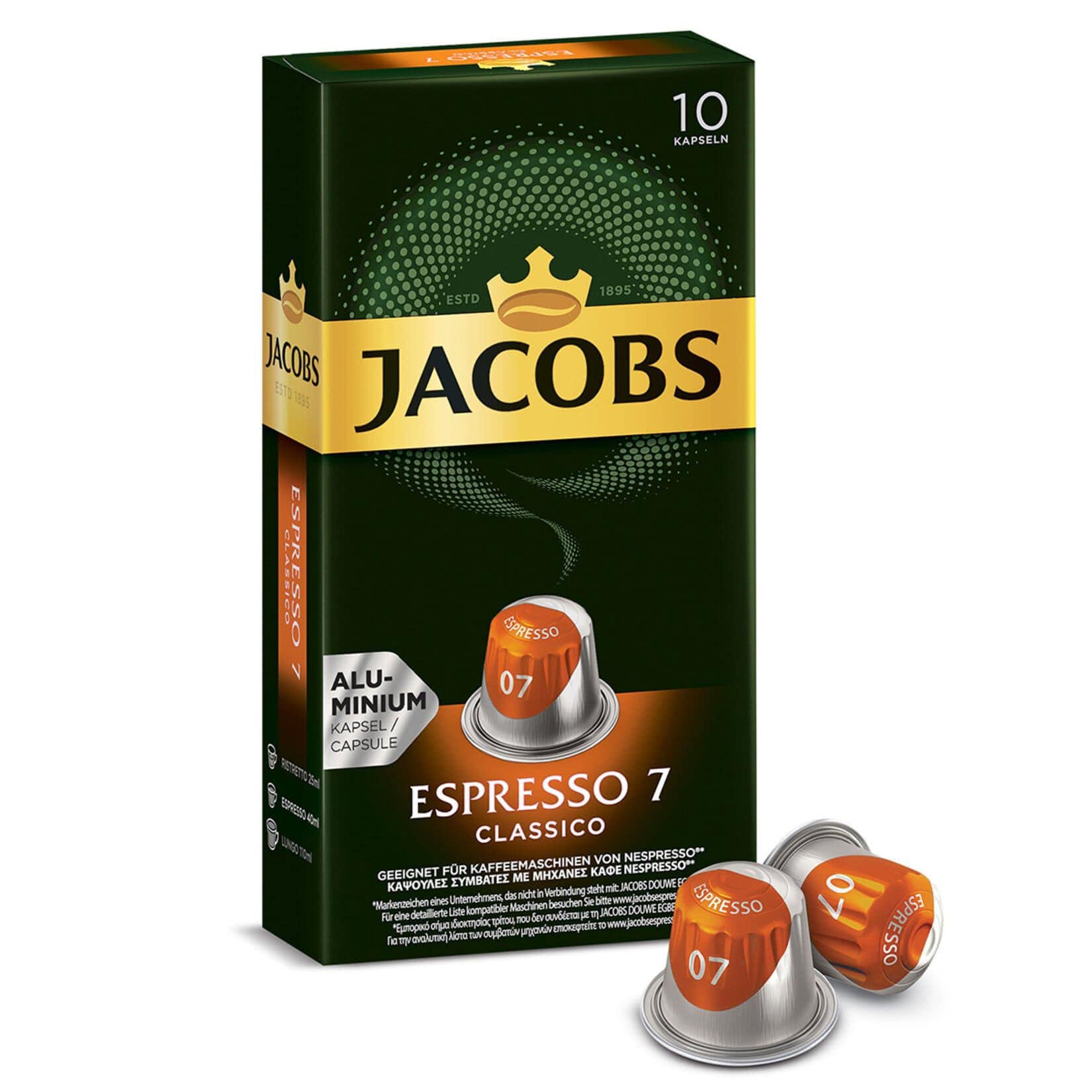 Jacobs Espresso 7 Classico Kapsül Kahve 52 Gr 10'lu
