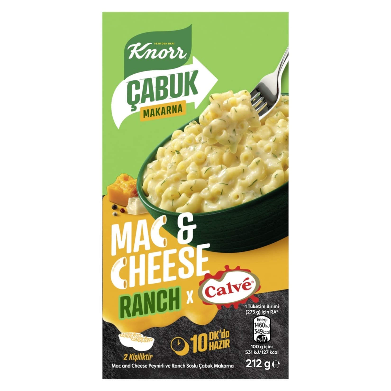 Knorr Ranch Mac&Cheese Çubuk Makarna 212 Gr