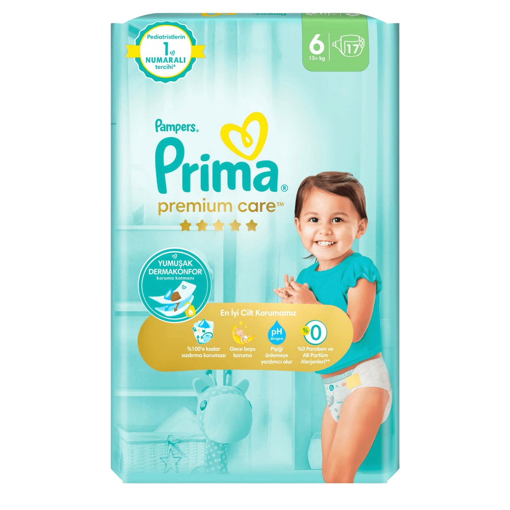 Prima Premium Care 6 Beden Bebek Bezi 17'li