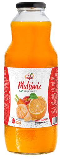 Meysu Multimix %100 Karışık Meyve Suyu Cam Şişe 1 Lt