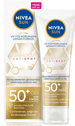 Nivea Sun Luminous630 Leke Karşıtı Güneş Koruyucu Yüz Kremi 50 Spf 40 Ml