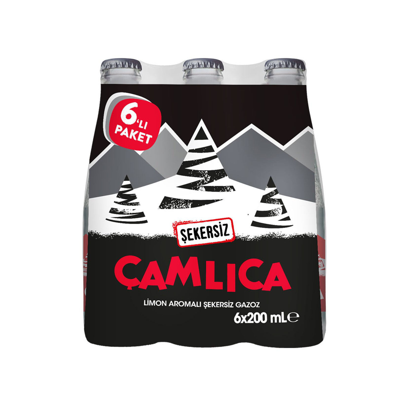 Çamlıca Şekersiz Gazoz 6 x 20O Ml