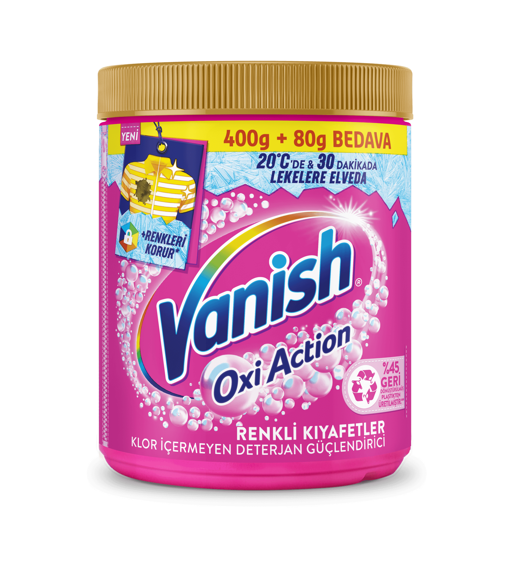 Vanish Kosla Multipower Toz Pembe Deterjan 480 Gr