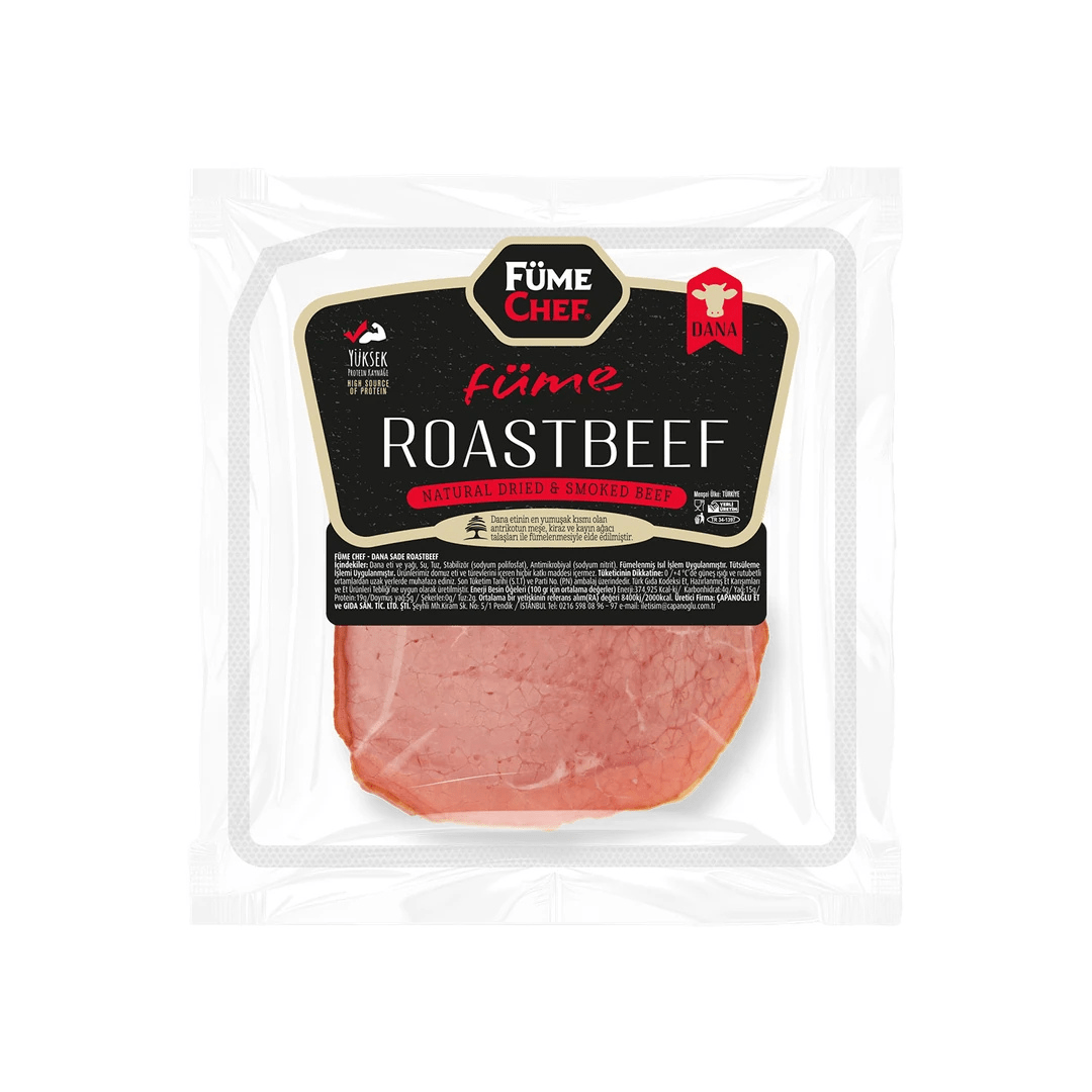 Çapanoğlu Fümechef Karabiberli Dana Rosatbeef 100 Gr
