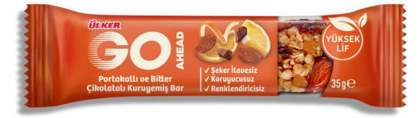 Go Ahead Portakallı Bitter Çikolatalı Bar 35 Gr
