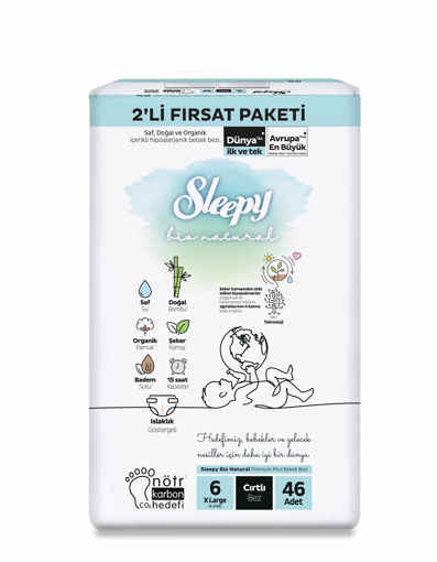 Sleepy Bio Natural 2'li Fırsat Paketi 6 XL Beden Bebek Bezi 46 Adet