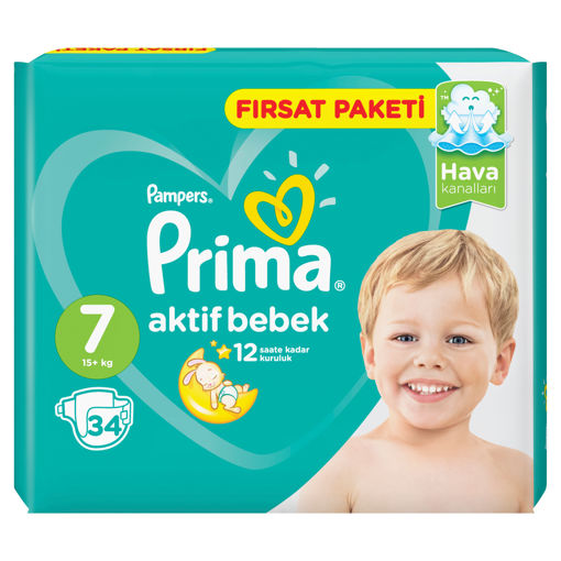 Prima Pampers Aktif Bebek Bezi Beden:7 34'lü