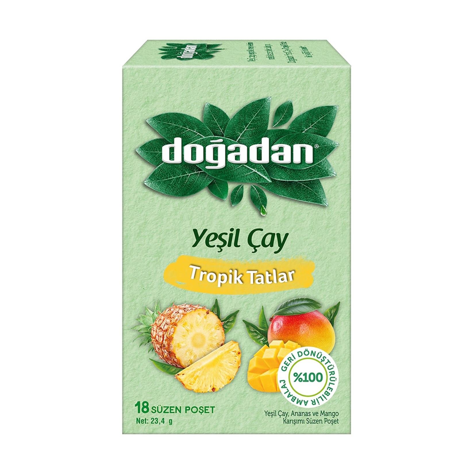 Doğadan Tropikal Tatlar Bardak Yeşil Çay 18'li