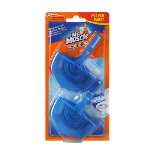Mr Muscle Aqua Blue Tuvalet Bloğu 2*40 Gr