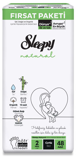 Sleepy Natural Fırsat Paketi 2 Beden Mini Bebek Bezi 48'li