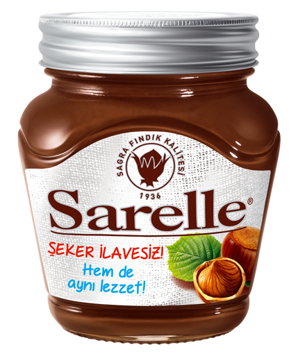 Sarelle Şeker İlavesiz Kakaolu Fındık Ezmesi 350 Gr