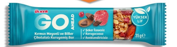 Go Ahead Kırmızı Meyve Bitter Çikolatalı Bar 35 Gr
