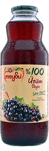 Meysu %100 Üzüm Suyu Cam Şişe 1 Lt