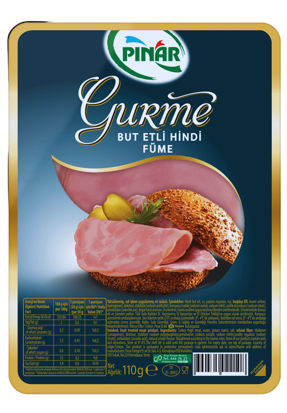 Pınar Gurme Hindi Füme 110Gr But Etli