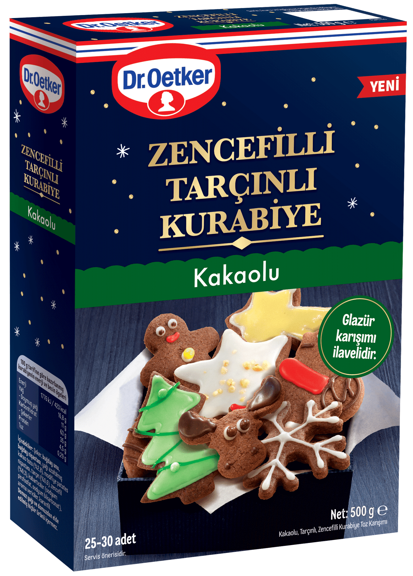 Dr.Oetker Kakaolu Zencefilli Tarçınlı Kurabiye 500 GR