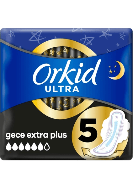 Orkid Ultra Gece Extra Plus Hijyenik Ped 5' li