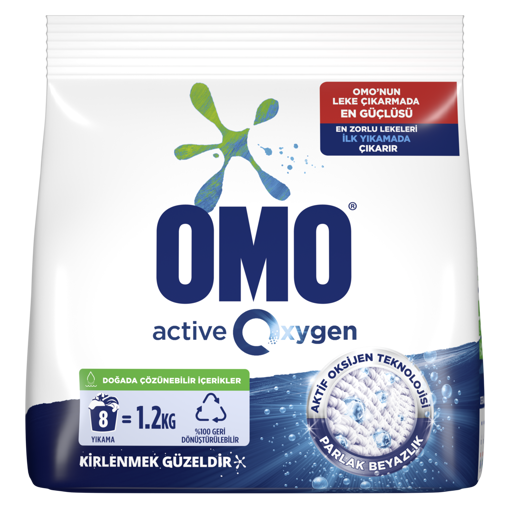 Omo Active Oxygen Beyazlar için Toz Deterjan 1,2 Kg