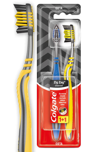Colgate Zig Zag Charcoal Orta Diş Fırçası 1+1