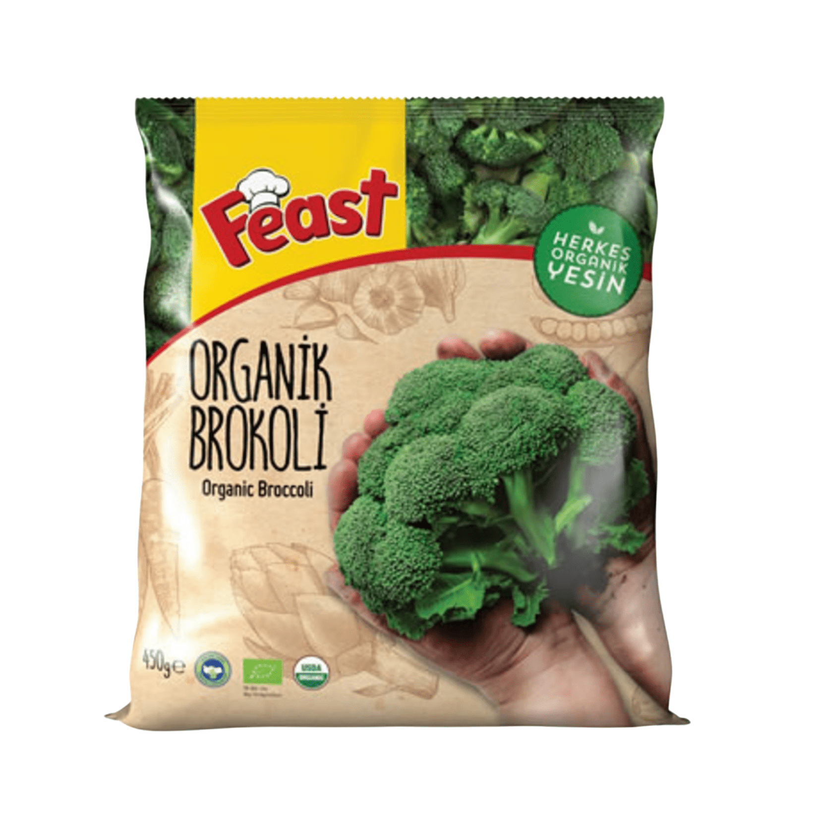 Feast Dondurulmuş Organik Brokoli 12x450 Gr