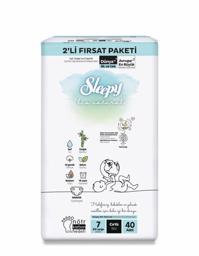 Sleepy Bio Natural 2'li Fırsat Paketi 7 XXL Beden Bebek Bezi 40 Adet